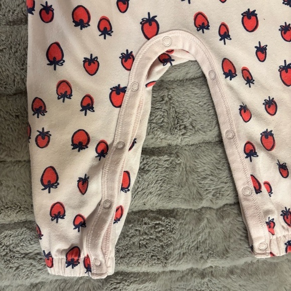 Cat & Jack 12 Months Strawberry Ruffle Romper & Headband, Jumpsuit Summer - Picture 4 of 8